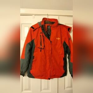 Red and Black And Grey Ski Jacket by Wantdo